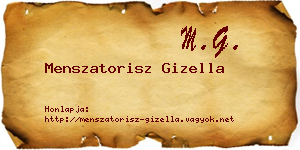 Menszatorisz Gizella névjegykártya